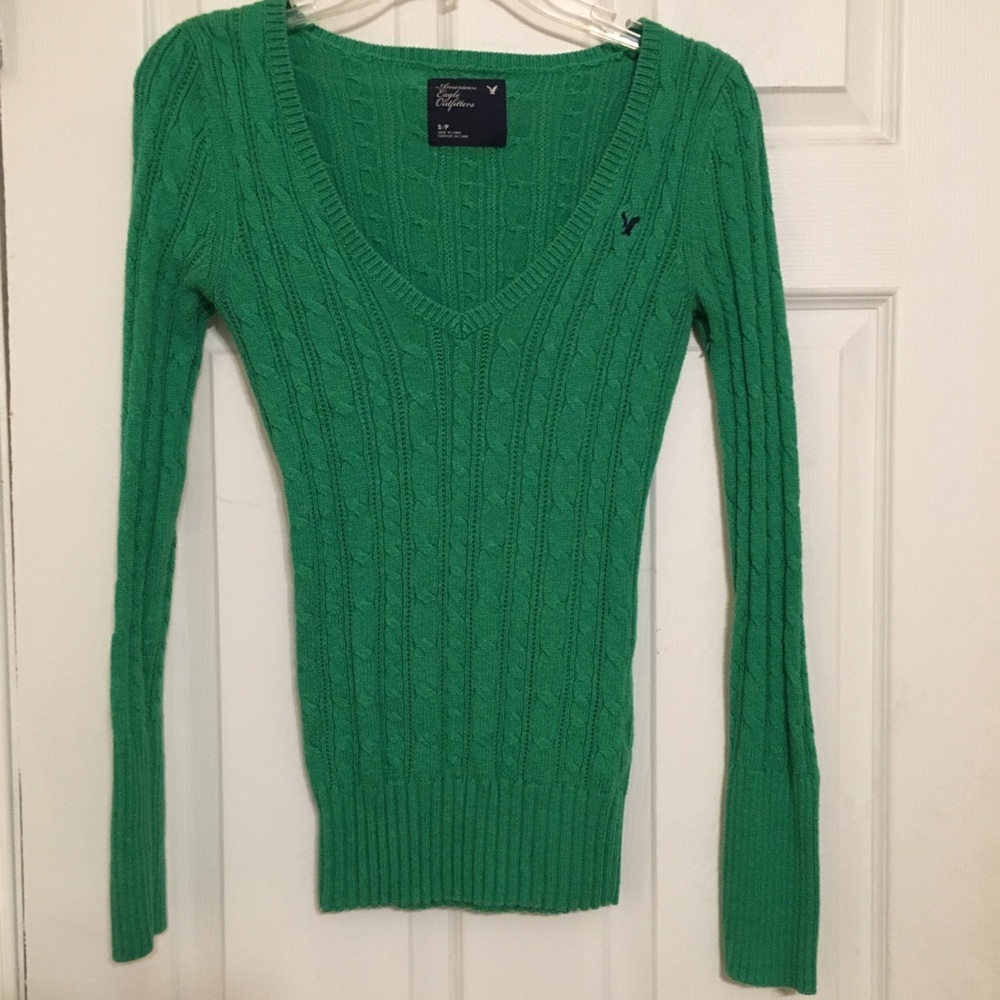 Knit V Neck Sweater